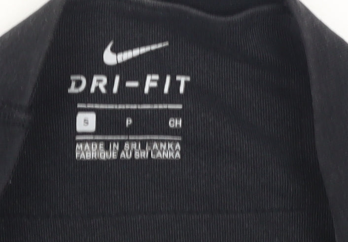 Nike Women's Black Ankle Leggings, Size S, Logo Pattern