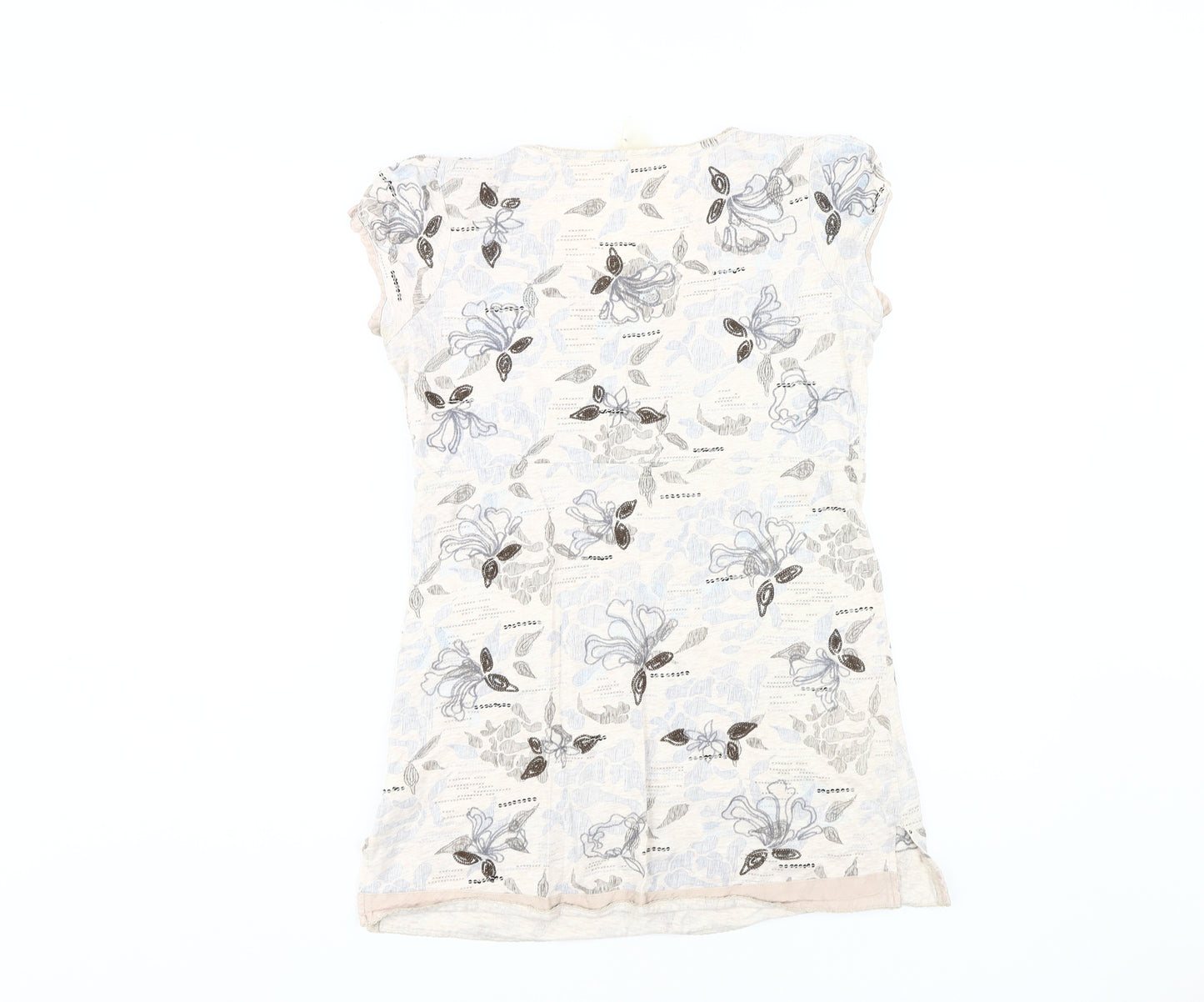 Next Women's Floral V-Neck Short Sleeve Top Size 8