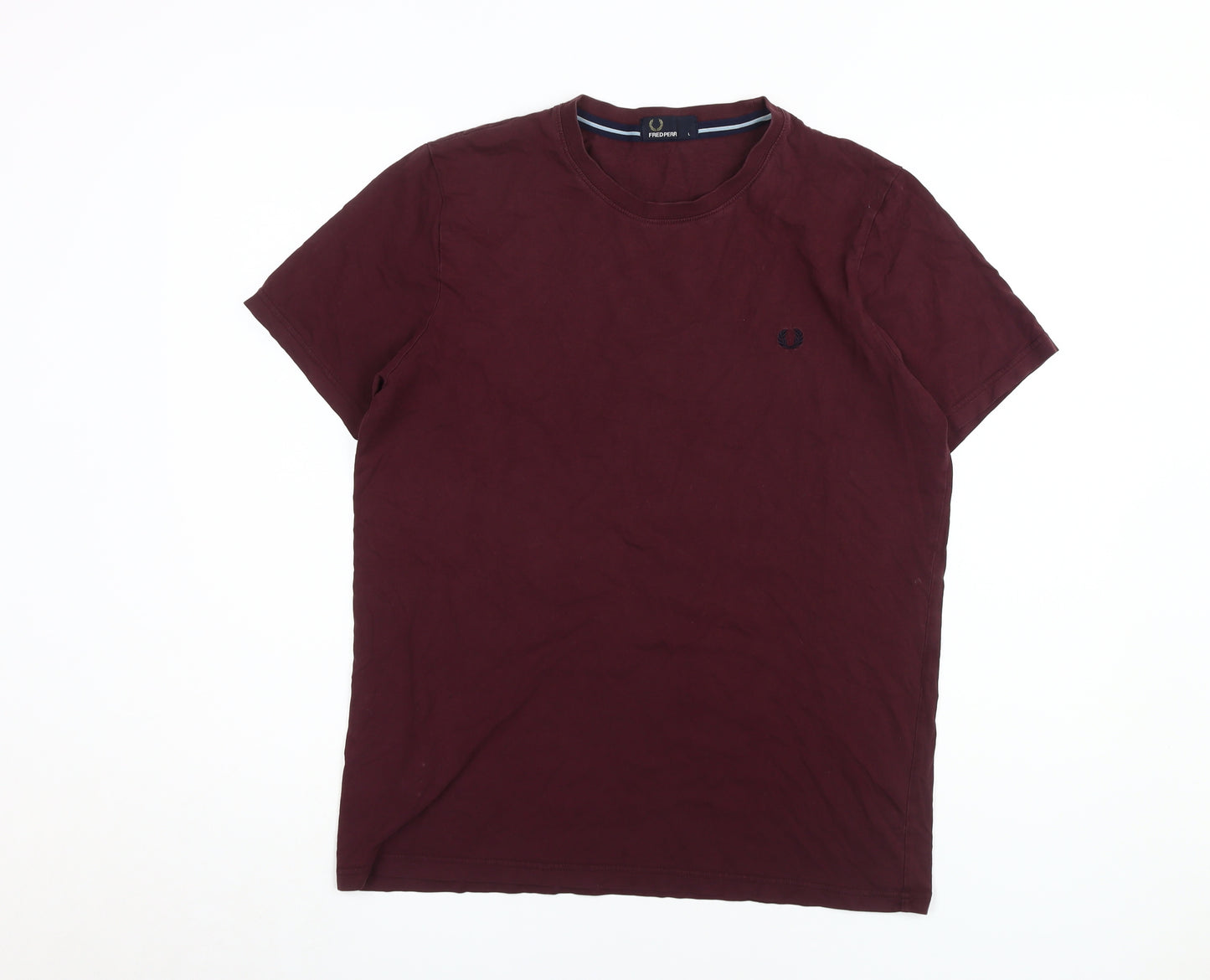 Fred Perry Men's Red Crew Neck T-Shirt L
