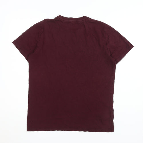 Fred Perry Men's Red Crew Neck T-Shirt L