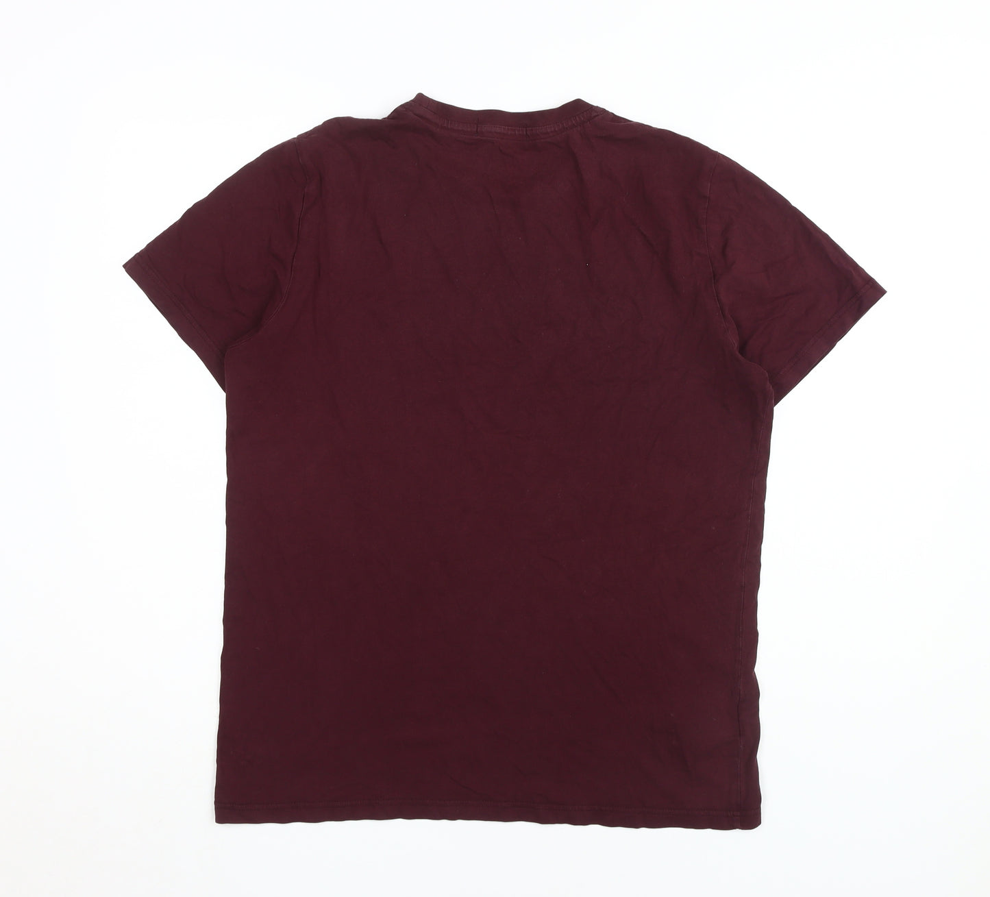 Fred Perry Men's Red Crew Neck T-Shirt L