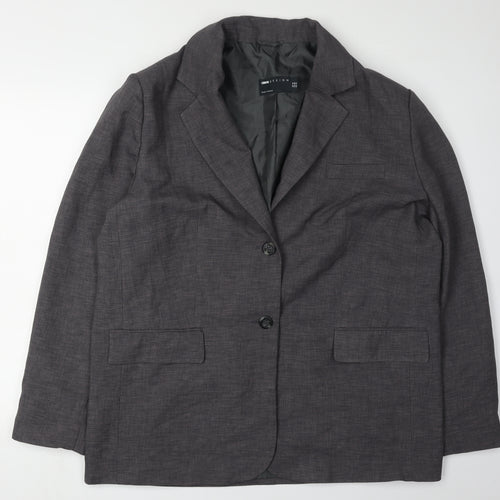 ASOS Design Women's Grey Suit Jacket, Size 16, Lined, New