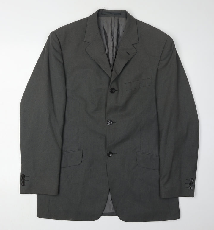 Remus Uomo Men’s Grey Blazer 40R Three-Button
