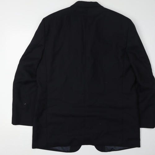 Hugo James Men's Black Blazer, Size 44R, Classic Style