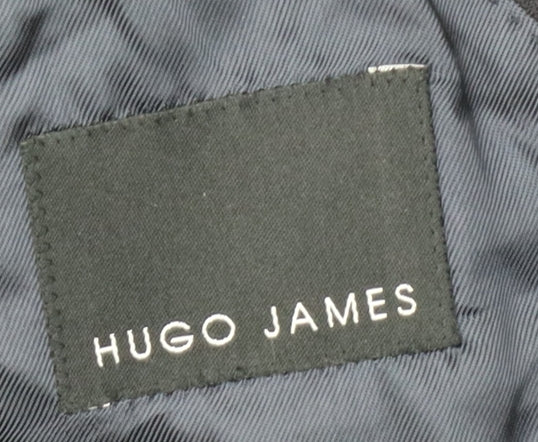 Hugo James Men's Black Blazer, Size 44R, Classic Style