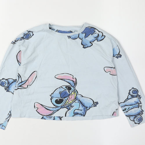 Next Girls' Blue Stitch T-Shirt, 6 Years, Long Sleeve, Disney