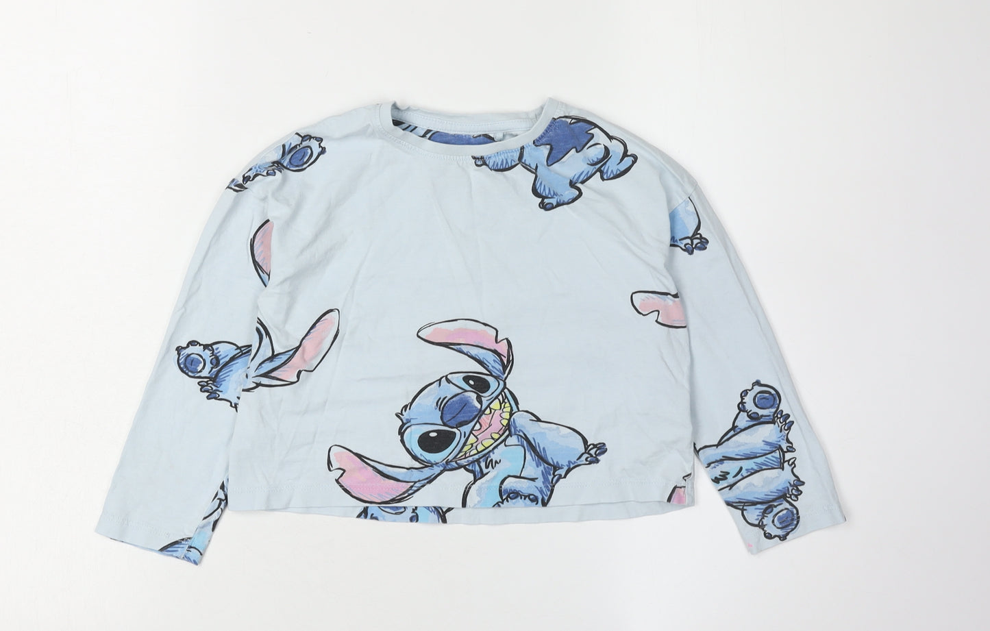 Next Girls' Blue Stitch T-Shirt, 6 Years, Long Sleeve, Disney