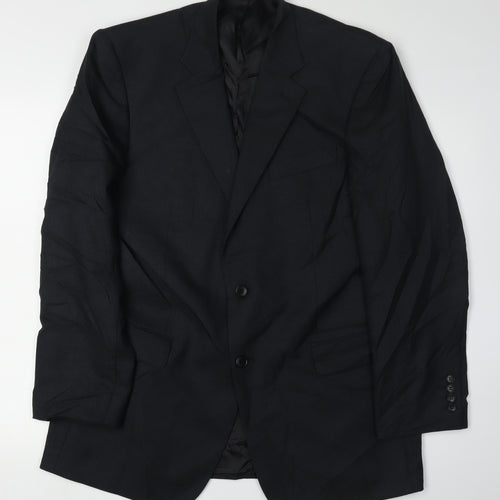 Paul Costelloe Men's Black Wool Blazer Jacket 42.5R