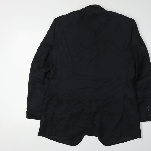 Paul Costelloe Men's Black Wool Blazer Jacket 42.5R