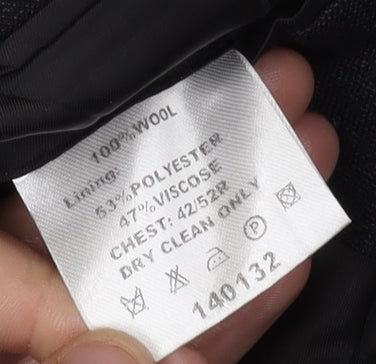 Paul Costelloe Men's Black Wool Blazer Jacket 42.5R