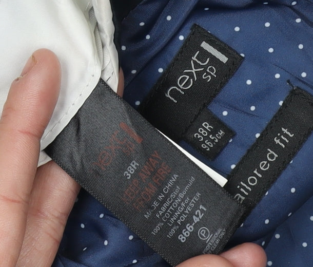 Next Men's Blue Blazer 38R Regular Fit Elegant Formal