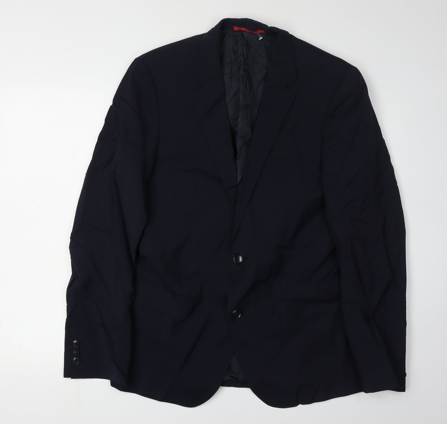 Hugo Boss Men's Blue Wool Blazer, Size 38L, Formal Jacket