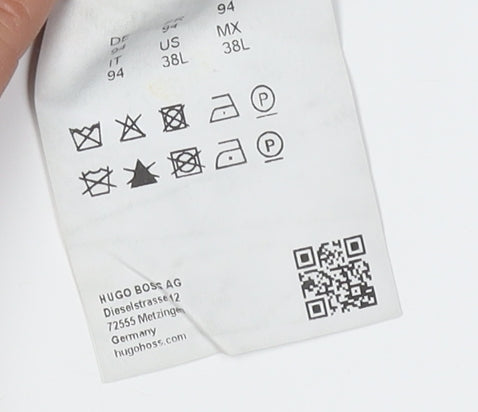 Hugo Boss Men's Blue Wool Blazer, Size 38L, Formal Jacket