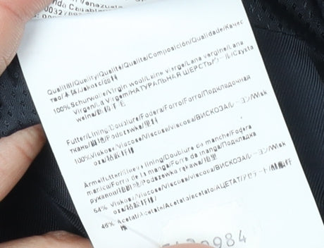 Hugo Boss Men's Blue Wool Blazer, Size 38L, Formal Jacket