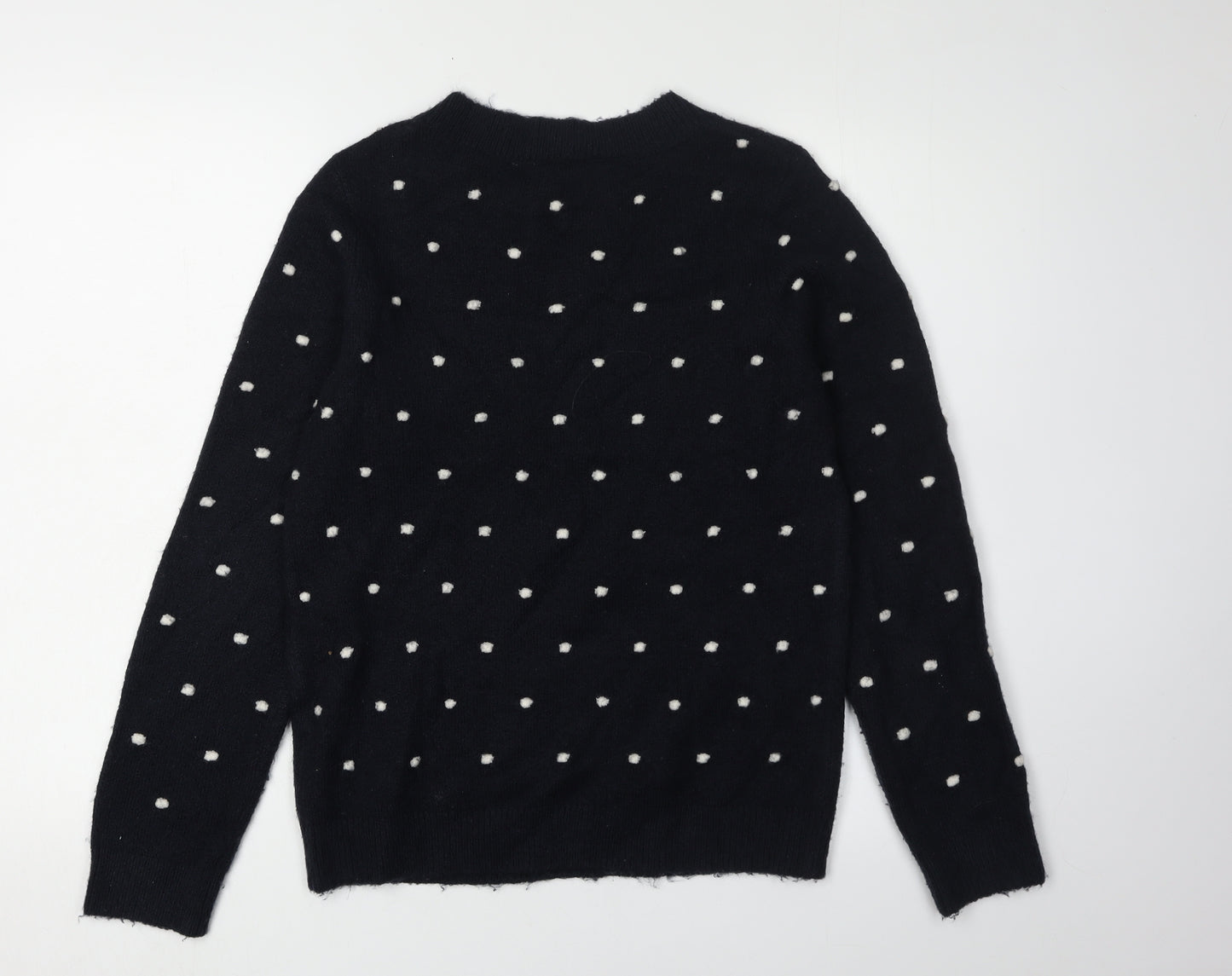 Mauvette Women's Black Polka Dot Pullover Jumper Size 10
