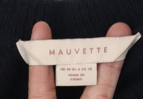 Mauvette Women's Black Polka Dot Pullover Jumper Size 10