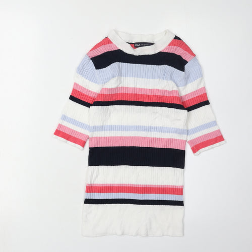 Marks & Spencer Women's Striped Jumper Multicoloured Size 8