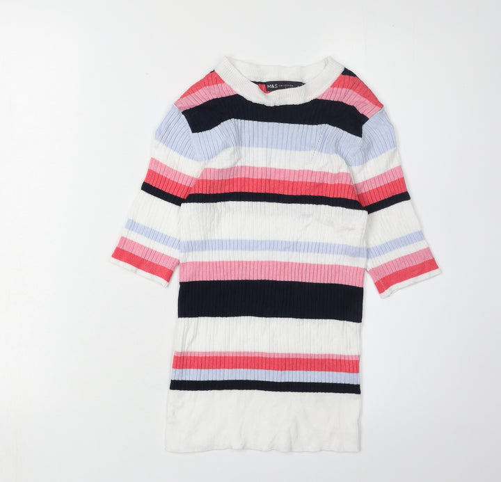 Marks & Spencer Women's Striped Jumper Multicoloured Size 8