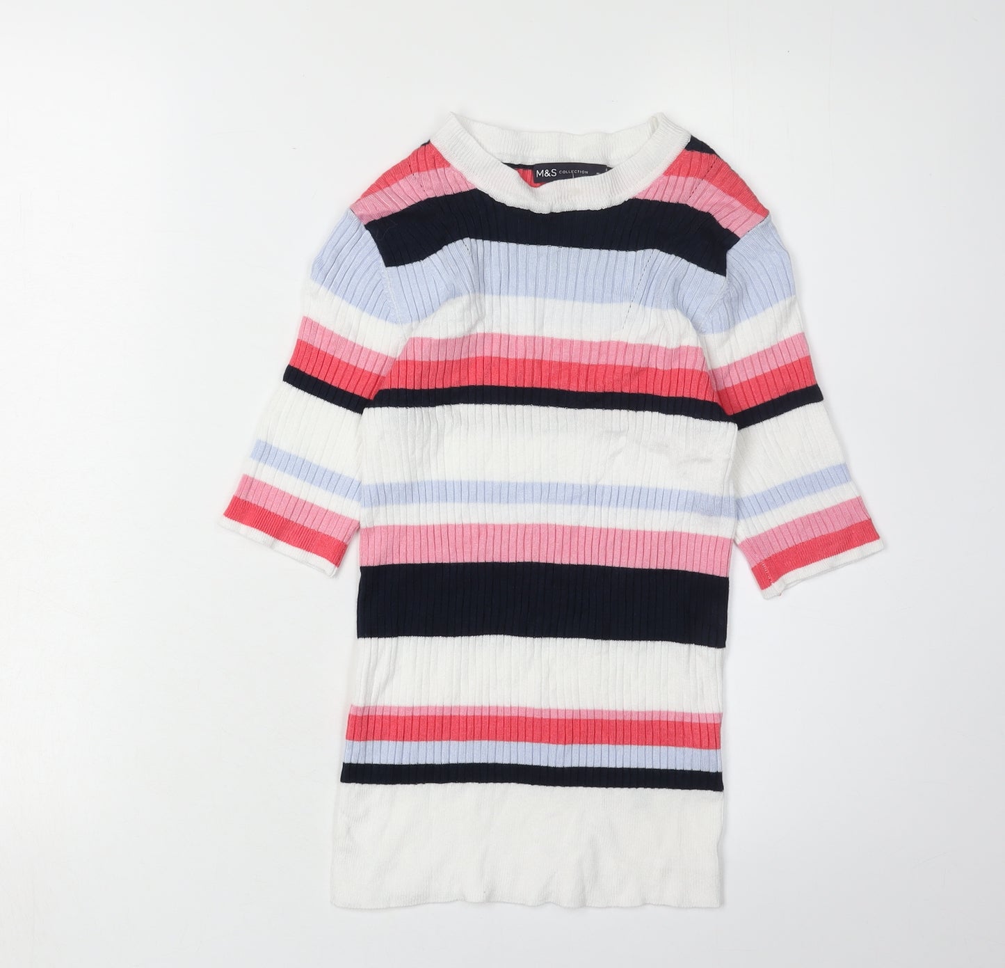 Marks & Spencer Women's Striped Jumper Multicoloured Size 8
