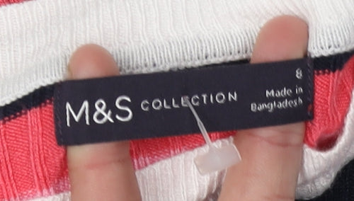 Marks & Spencer Women's Striped Jumper Multicoloured Size 8