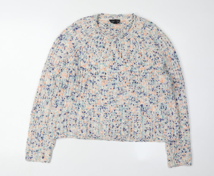 Topshop Women's Multicoloured Chunky Pullover Jumper Size 10