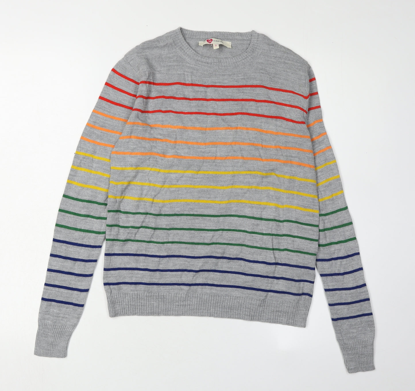 Koton Women's Multicoloured Striped Pullover Jumper S