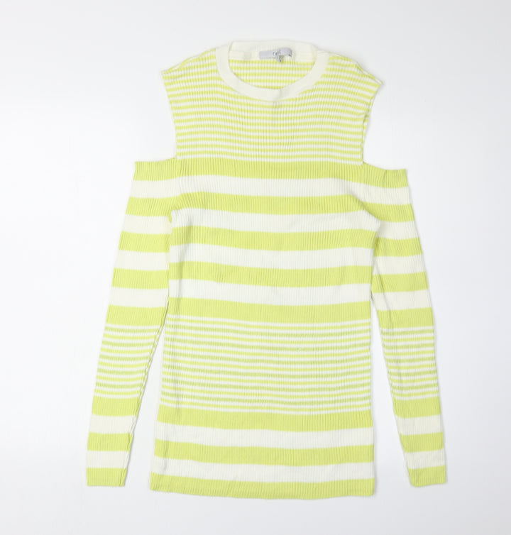 Next Women's Green Stripe Pullover Jumper Size 20