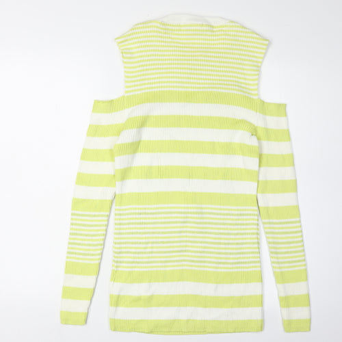 Next Women's Green Stripe Pullover Jumper Size 20