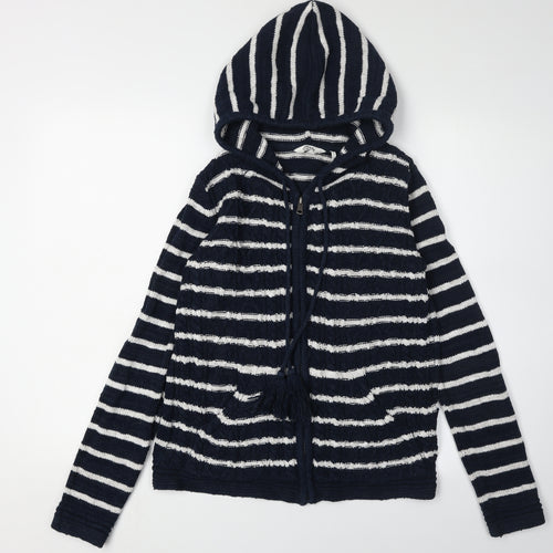 Fatface Women’s Blue Striped Cardigan Size 10