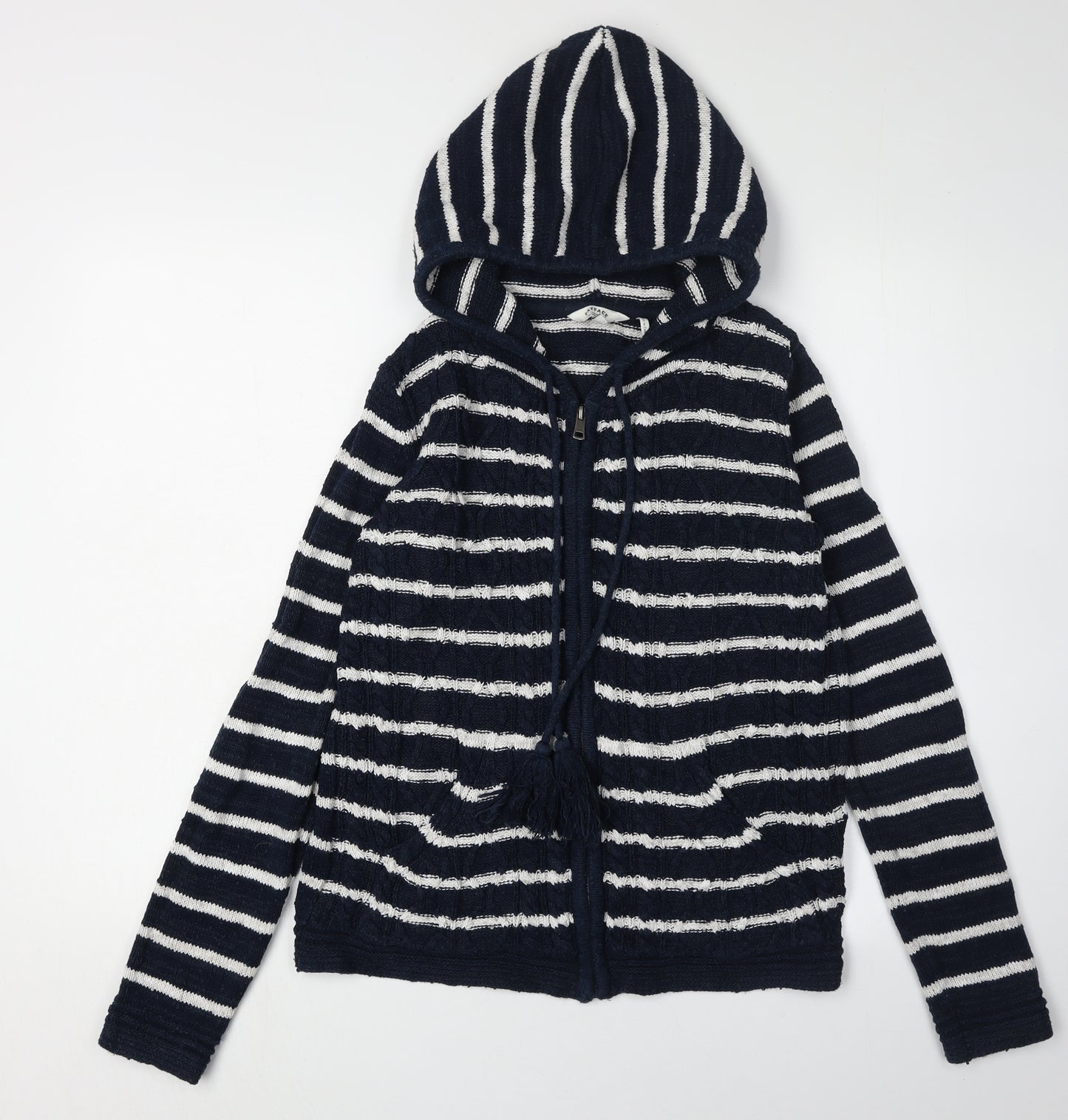 Fatface Women’s Blue Striped Cardigan Size 10