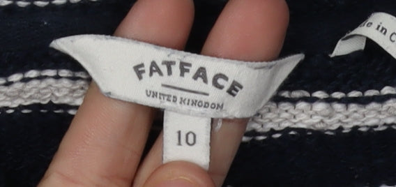 Fatface Women’s Blue Striped Cardigan Size 10