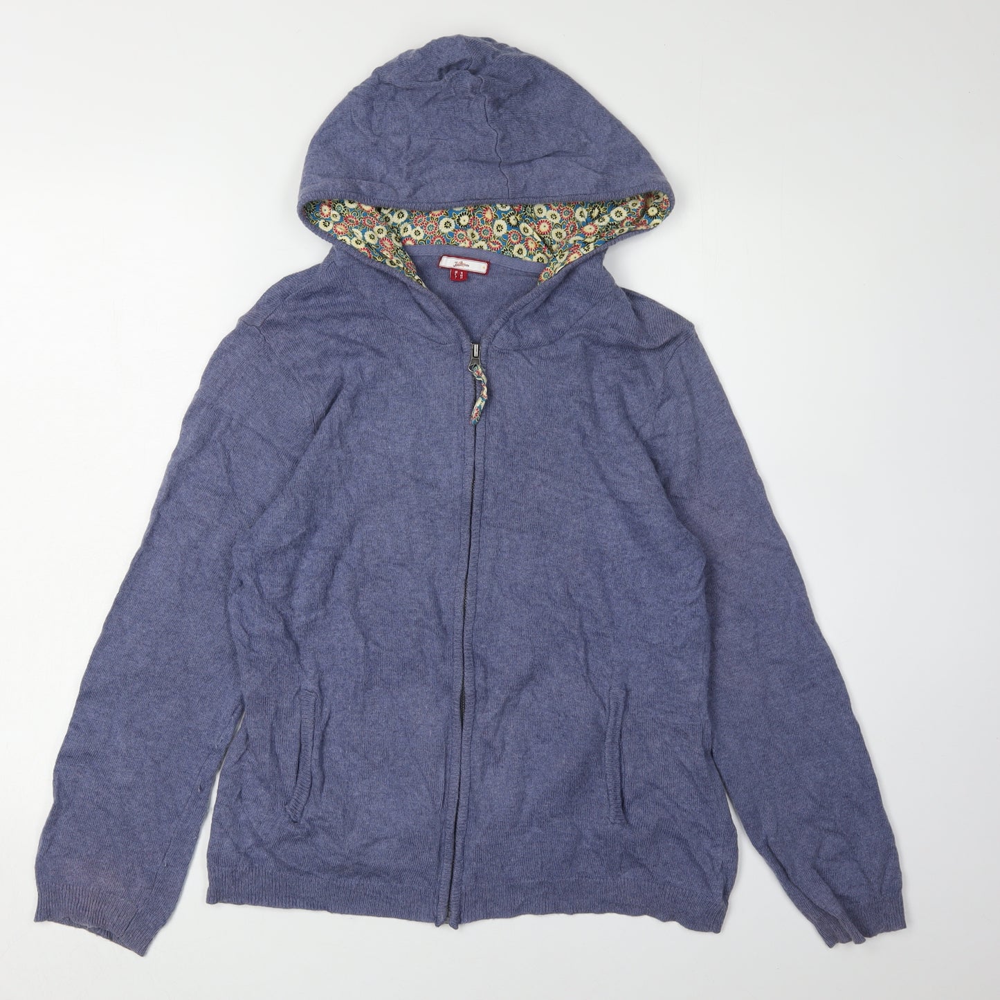 Joe Browns Women's Blue Full Zip Hooded Jumper Size 14