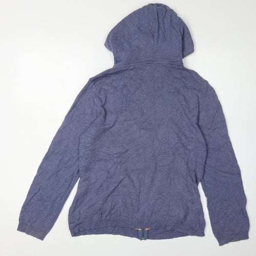 Joe Browns Women's Blue Full Zip Hooded Jumper Size 14