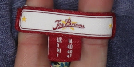 Joe Browns Women's Blue Full Zip Hooded Jumper Size 14