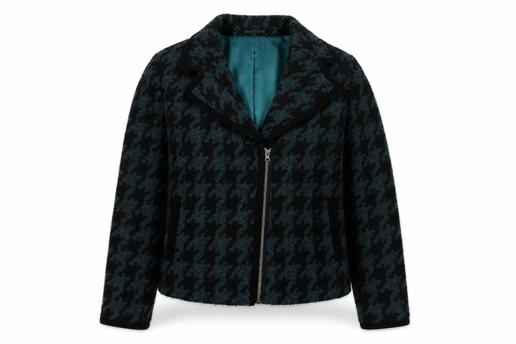 Front view of Marks & Spencer Women's Black Houndstooth Jacket