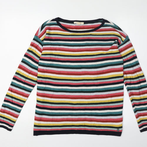 Esprit Women's Multicoloured M Striped Pullover Jumper
