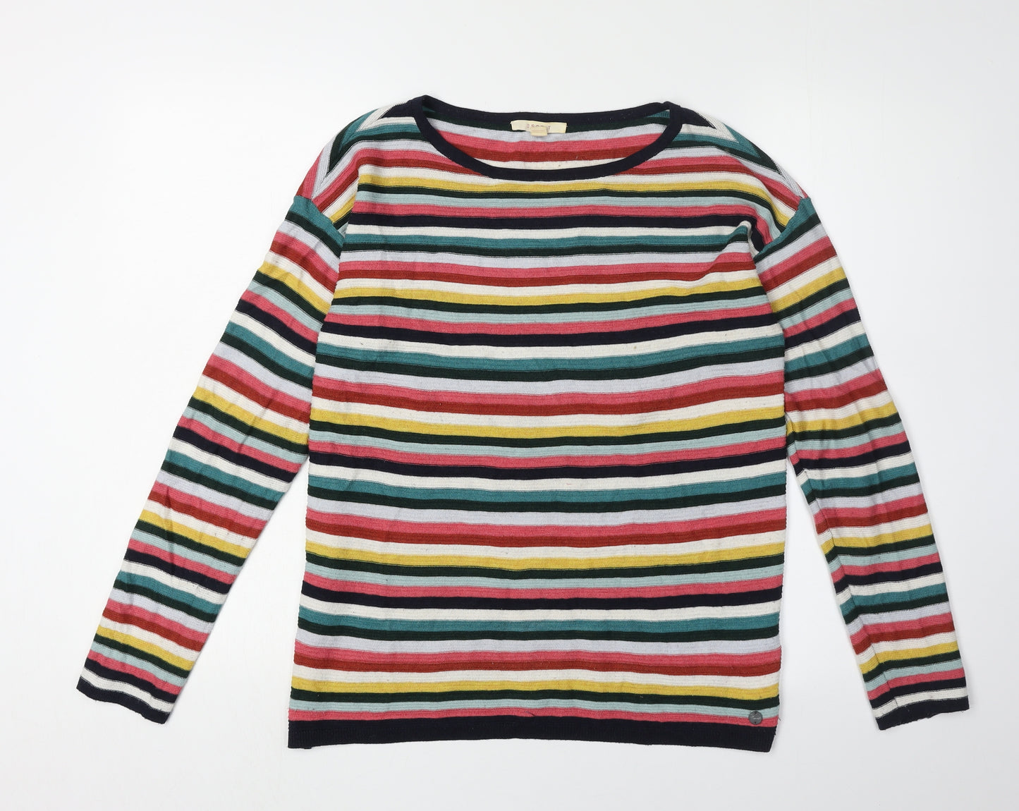 Esprit Women's Multicoloured M Striped Pullover Jumper