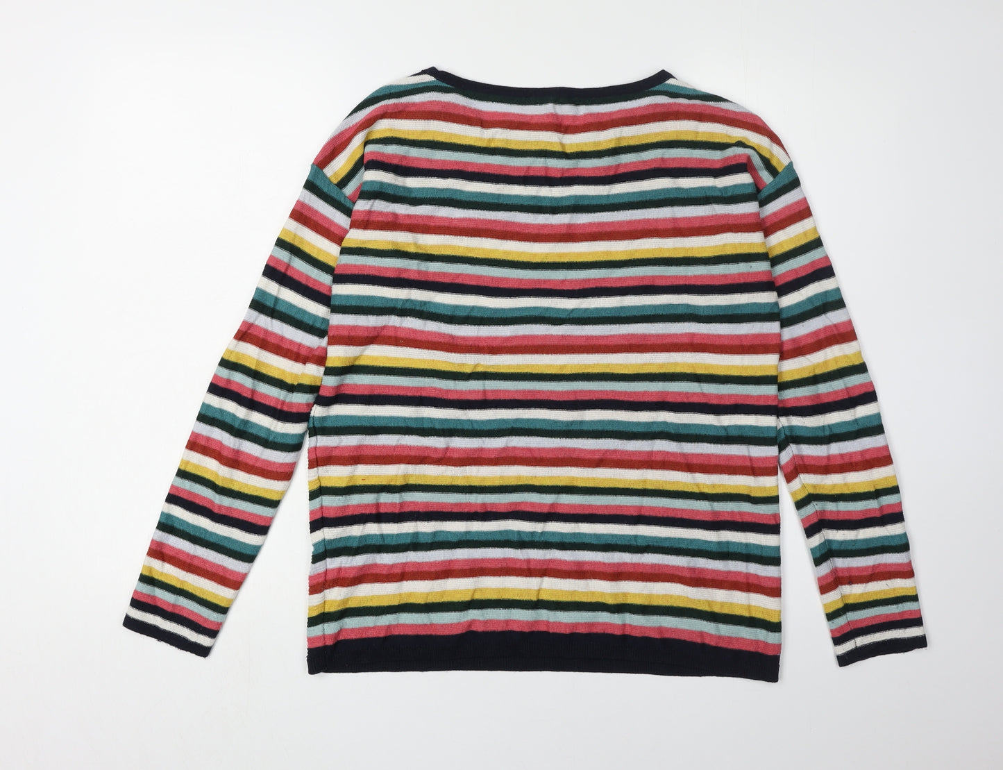 Esprit Women's Multicoloured M Striped Pullover Jumper