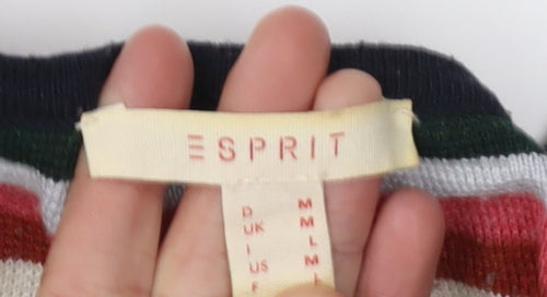 Esprit Women's Multicoloured M Striped Pullover Jumper