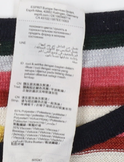 Esprit Women's Multicoloured M Striped Pullover Jumper