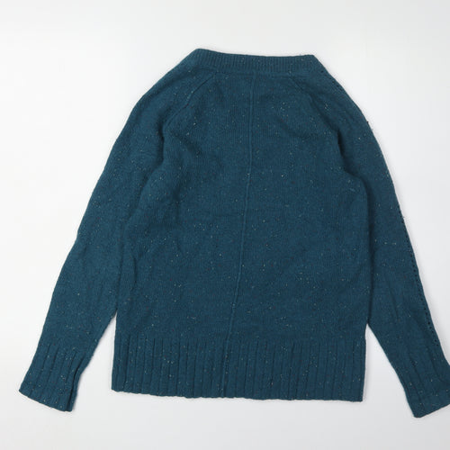 Fat Face Women's Blue V-Neck Pullover Jumper Size 6