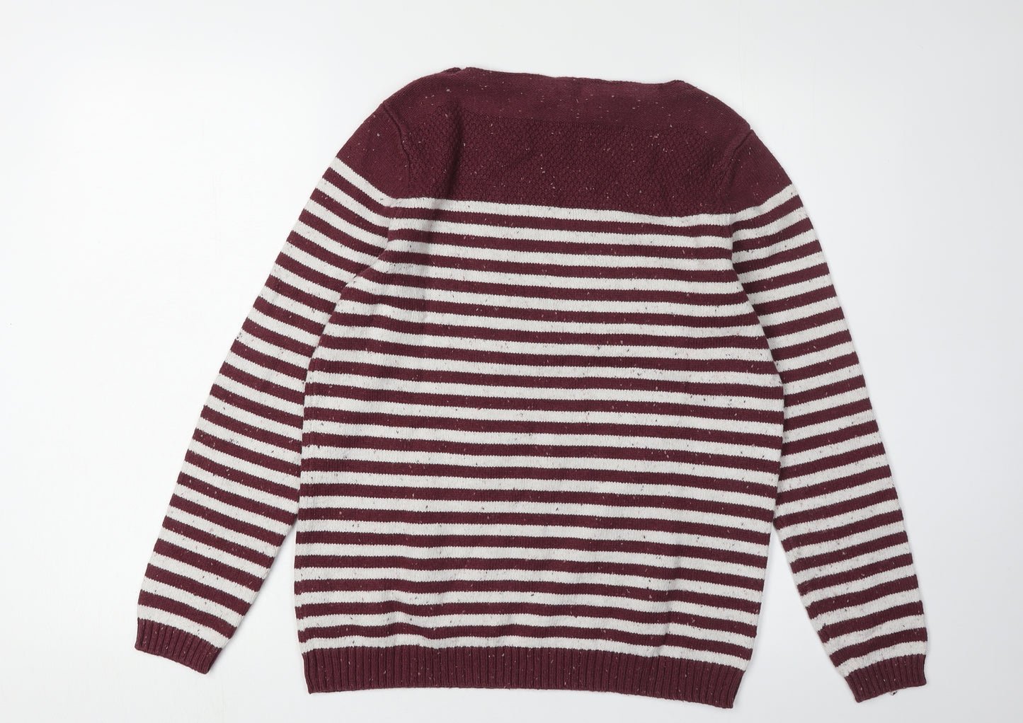 Fat Face Women's Red Striped Pullover Jumper Size 14