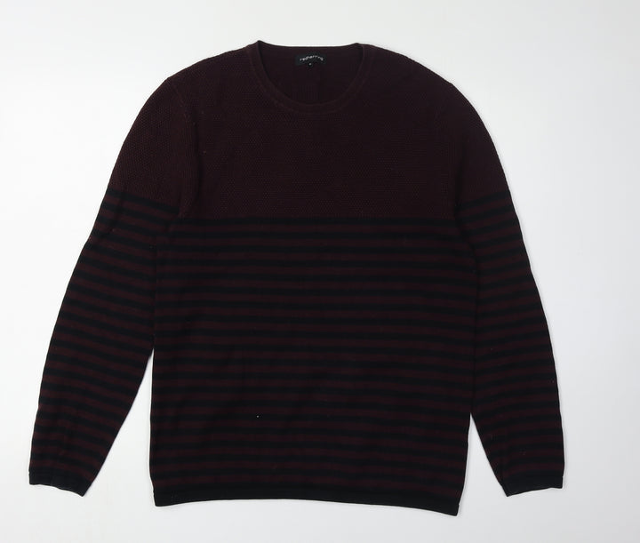 Red Herring Men's Multicoloured Striped Pullover M