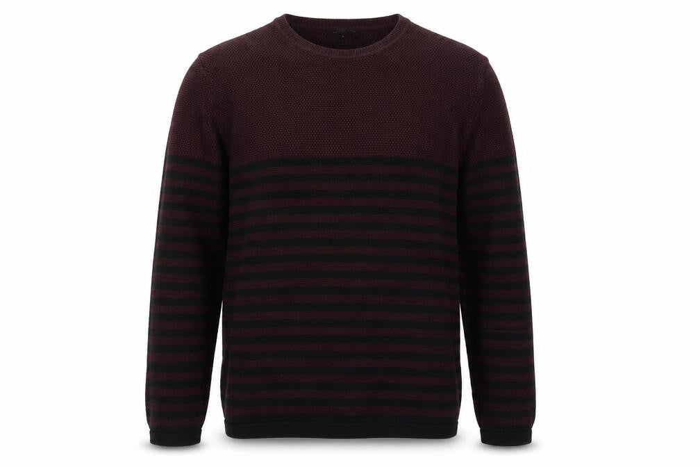 Front view of Red Herring Men's Multicoloured Striped Pullover M