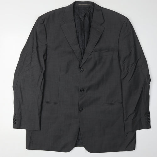 Cerruti Men’s Grey Wool Blazer, Size 44, Formal Wear