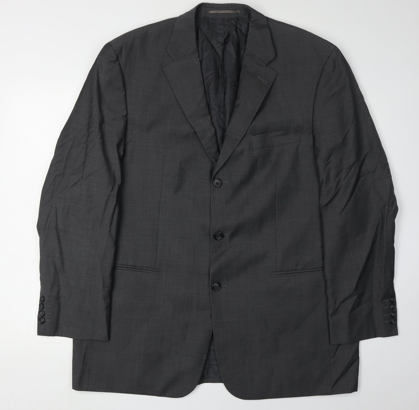 Cerruti Men’s Grey Wool Blazer, Size 44, Formal Wear