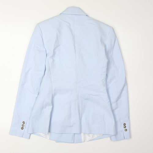Zara Women's Blue XS Double-Breasted Blazer