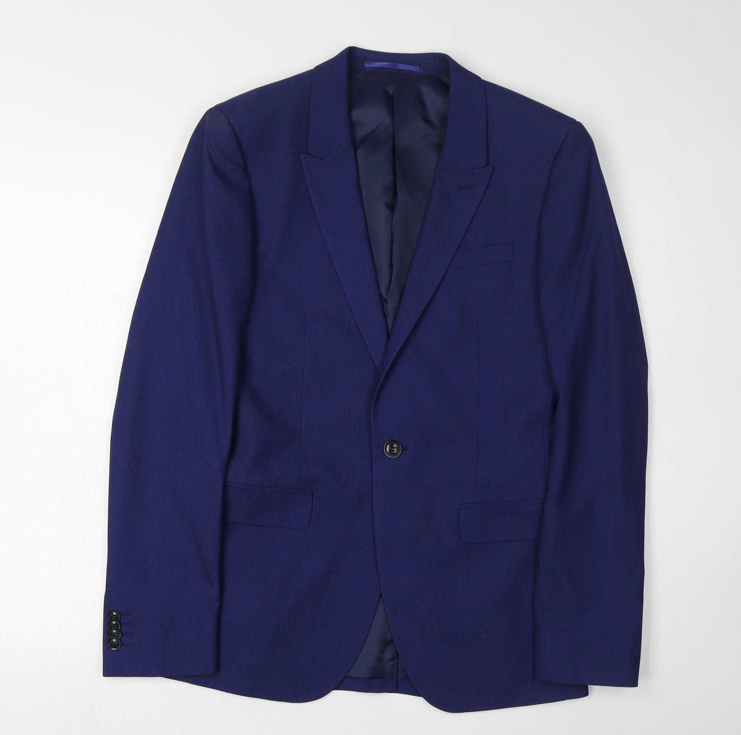 Topman Men's Blue Blazer, Size 36, Notch Lapel