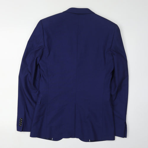 Topman Men's Blue Blazer, Size 36, Notch Lapel
