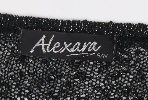 Alexara Women's Black Cardigan S/M, Knit, Long Sleeve